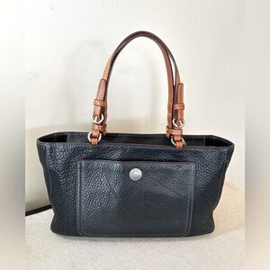 Coach Black Pebbled Leather Tote